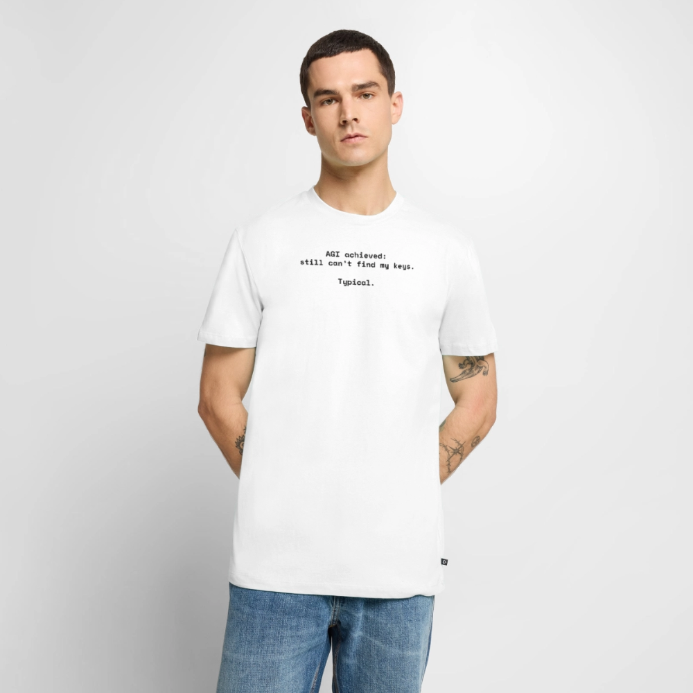 AGI achieved: still can’t find my keys. Typical. - Männer Premium T-Shirt - Weiß